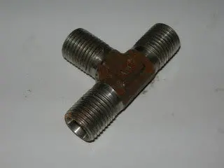 Adapter, Flareless - "T" - 1/4" Tube - Stainless 1