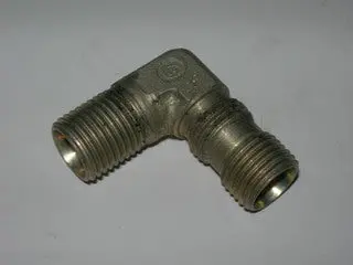 Adapter, Flareless - 90' - Bulkhead - 3/8" Tube - Steel 1