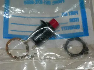 Switch, Momentary, Push - Threaded Bezel - Red 1