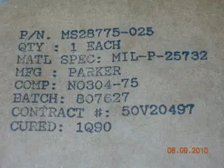 O-Ring, Hydraulic - 1/16" Width - 1 3/16" Id - 1 5/16" Od 1
