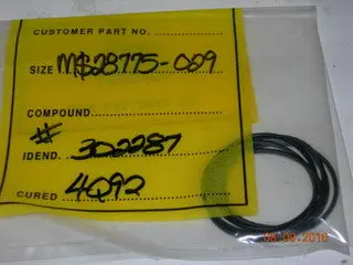 O-Ring, Hydraulic - 1/16" Width - 1 1/2" Id - 1 5/8" Od 1