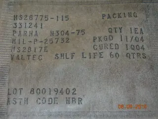 O-Ring, Hydraulic - 3/32" Width - 11/16" Id - 7/8" Od 1
