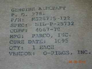 O-Ring, Hydraulic - 3/32" Width - 1 1/8" Id - 1 5/16" Od 1