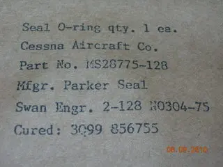 O-Ring, Hydraulic - 3/32" Width - 1 1/2" Id - 1 11/16" Od 1
