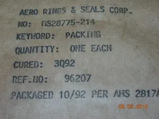 O-Ring, Hydraulic - 1/8" Width - 1" Id - 1 1/4" Od 1