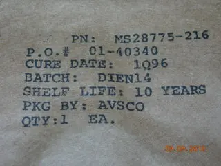 O-Ring, Hydraulic - 1/8" Width - 1 1/8" Id - 1 3/8" Od 1
