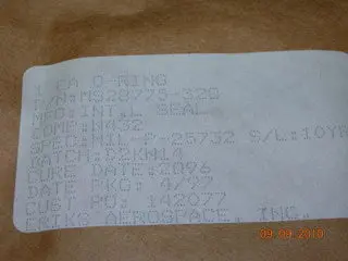 O-Ring, Hydraulic - 3/16" Width - 1 7/8" Id - 2 1/4" Od 1