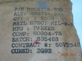 O-Ring, Hydraulic - 3/16 Width - 2 1/8" Id - 2 1/2" Od 1