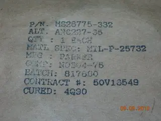 O-Ring, Hydraulic - 3/16" Width - 2 3/8" Id - 2 3/4" Od 1