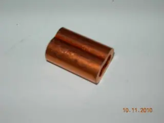 Sleeve, Oval - Nicopress - .710" Height - 1" Long - .450" Width - 3/16" Cable - Copper 1