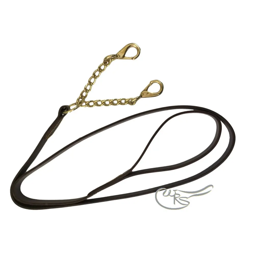 Wrs English Leather Lead With Newmarket Chain 1