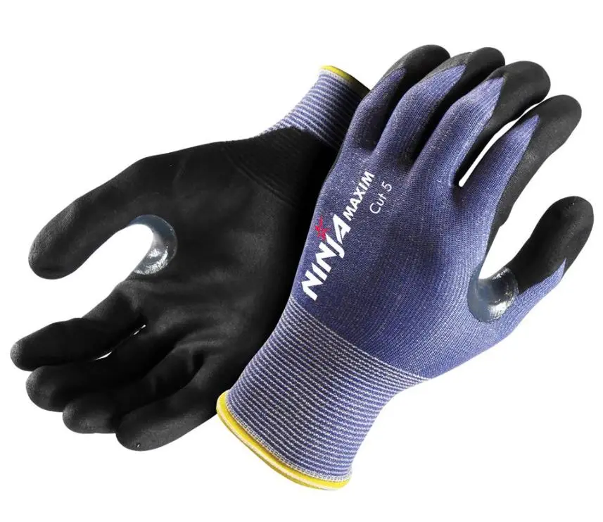 Ninja Maxim Cut 5 Gloves Blue Sizes Small To 2X Ex Large Nimaximc5bl000 1