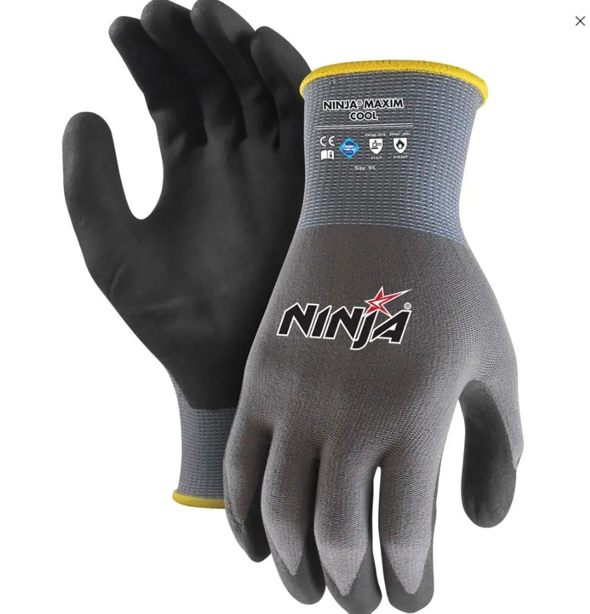 Ninja Maxim Cool Glove Grey Sizes Small To 2 Ex Large Nimxclnftgy000l 1