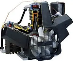 Powerex Opt150- 15Hp Air Compressor Oilless Reciprocating Bare Pump 45.2 Cfm @ 100 Psi, 3 Cylinder With Flywheel 1