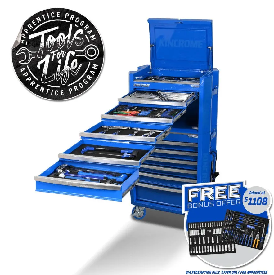 Kincrome Contour Workshop Tool Kit 307 Piece 11 Drawer 29" Blue P1821 1
