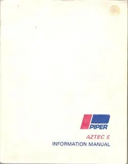 Manual, Piper - Aztec E - Pa23-250 - 1970 - Pilot's Information Manual 1
