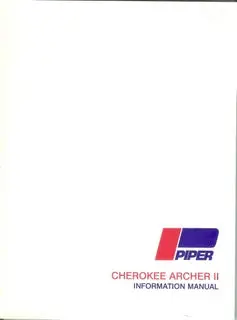 Manual, Piper - Archer Pa28-181 - Information 1