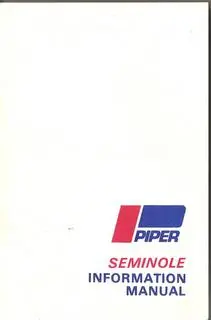 Manual, Piper - Seminole - Pa44-180 - 1978 - Pilot's Information Manual 1