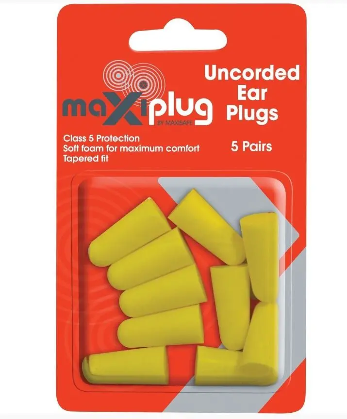 Maxisafe Maxiplug  Uncorded Earplugs  Blister Pkt  5 Pairs Hec669 1