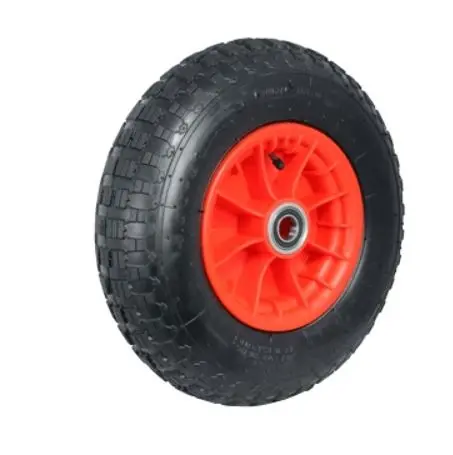 400Mm Plastic Centred Pneumatic Wheel  1" Axle Diameter Pn1627-1Fl 1