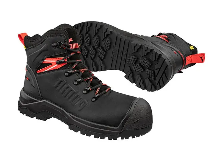 Puma Iron Heavy Duty 6" Mid Cut Safety Boot Black  Sizes 6-13 Pu632747 1