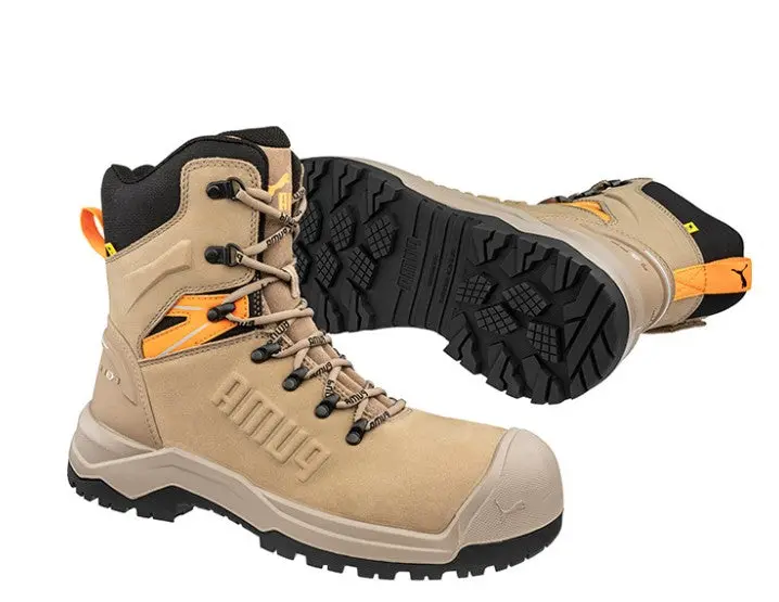 Puma Iron Heavy Duty High Cut 8" Safety Boot Stone  Sizes 6-13 Pu632787 1