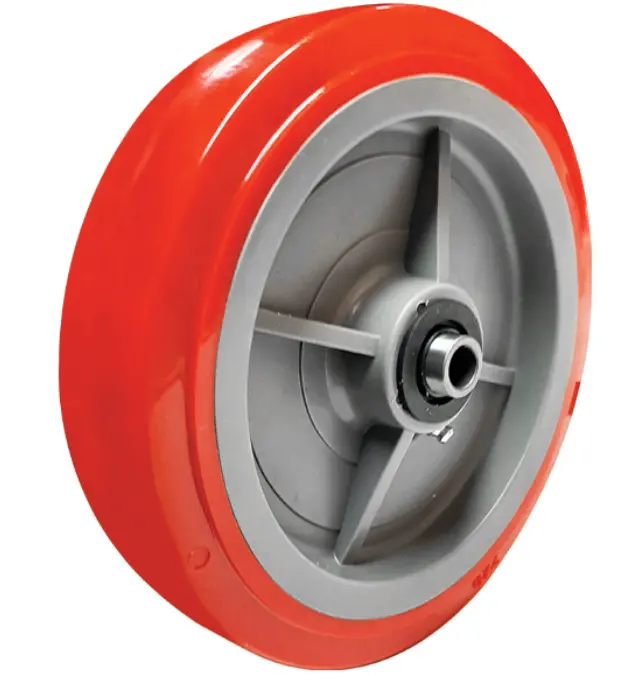 Polyurethane Tyred Nylon Centred Wheel To Suit Scaffold Castors 3/4" Axle Diameter 200Mm Pu8079-75 1