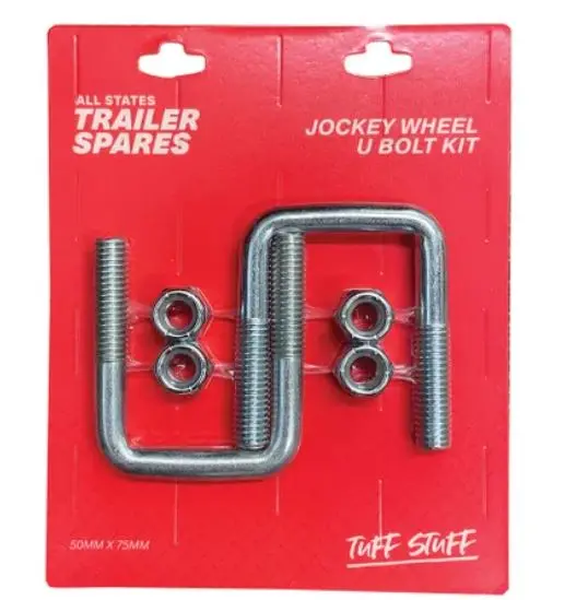 All States Trailer Jockey Wheel U Bolt Suit 50X50mm D/Bar X2 R1477g 1