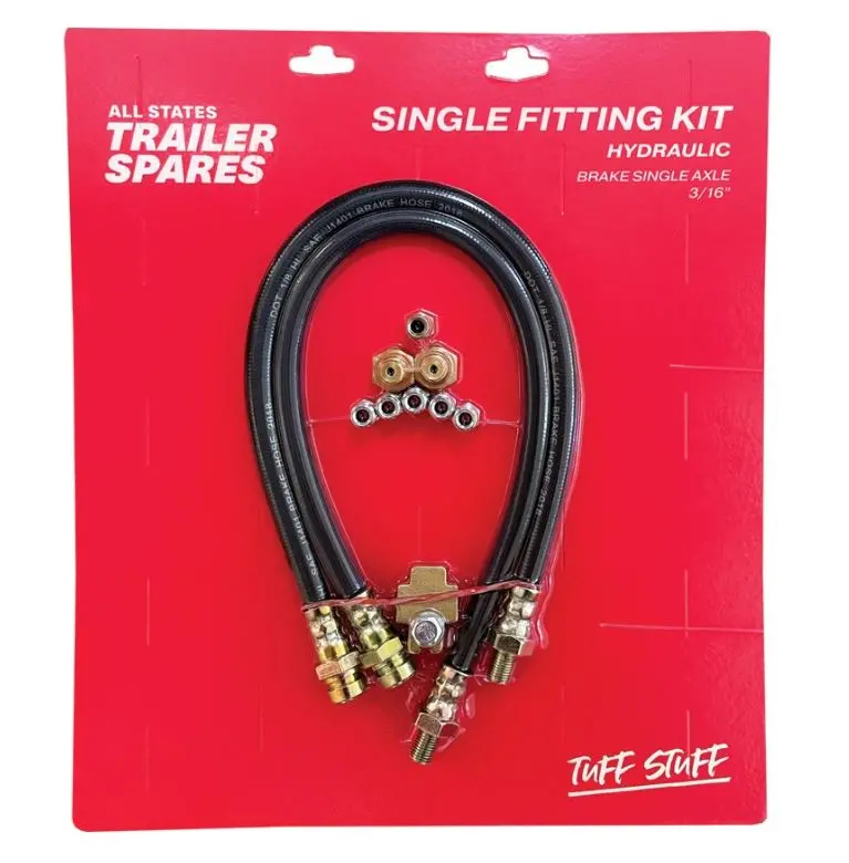 All States Trailer Hydraulic Brake Fitting Kit To Suit Single Axle Trailer (3/16")  R1625sk 1