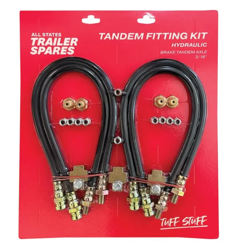 All States Trailer Hydraulic Brake Fitting Kit To Suit Tandem Axle Trailer (3/16")  R1625tk 1
