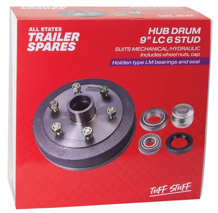 All States Trailer Lc6 Hub Drum 9In Brg Seal Cap Lm R1903c 1