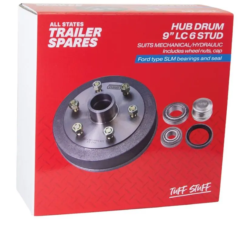 All States Trailer Lc6 Hub Drum 9In Brg Seal Cap Slm R1904c 1