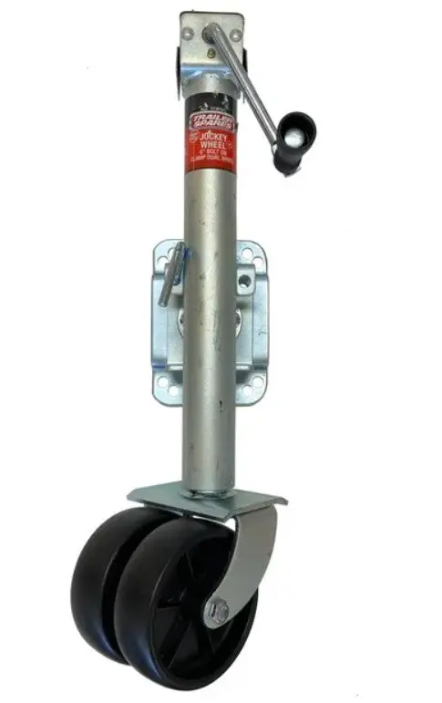 All States Trailer Spares Jockey Wheel Heavy Duty 6Inch Dual Wheel Bolt On Clamp 680Kg R2110 1