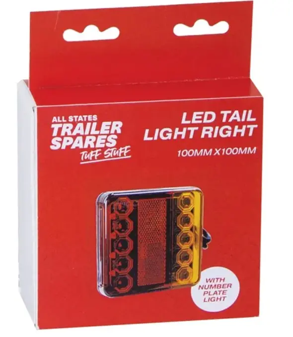 All States Trailer Led Tail Light Right Hand 100Mm Inc N/Plate Light R4122ledrh 1