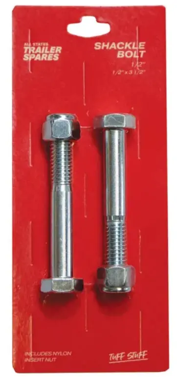 All States Trailer Shackle Bolt Pin 1/2Inx3.5In Bsw W/Nut X2 R5201 1