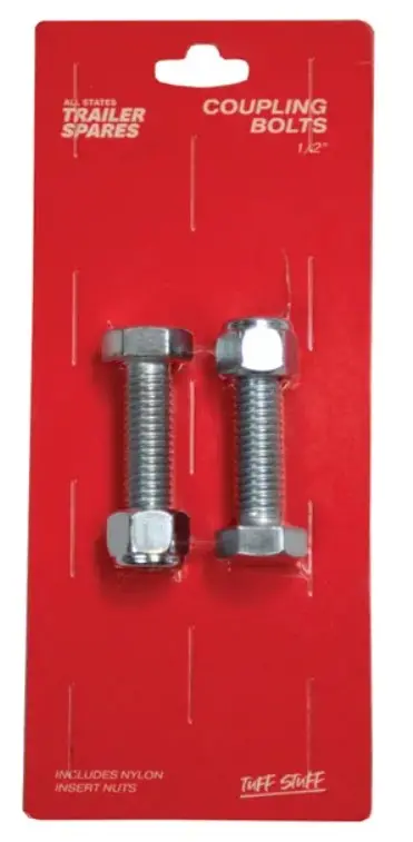 All States Trailer Spares Coupling Bolt 1/2X2in Bsw W/Nut X2 R5204aw 1