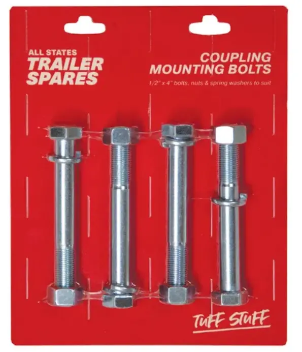 All States Trailer Coupling Mounting Bolt 1/2X4in Ht G5 Unf W/Nut X4 R5214 1