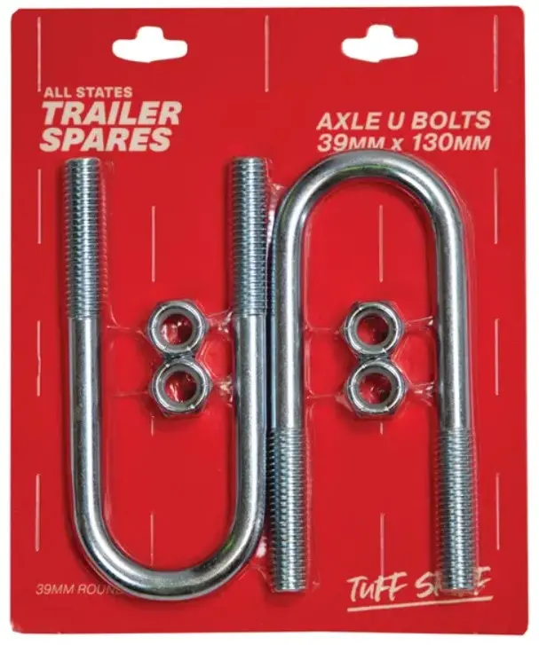 All States Trailer U Bolt 39 Round X 130Mm W Nuts X 2 R5602 1