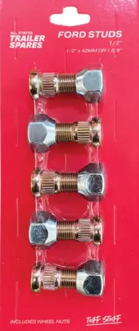 All States Trailer 1/2In Ford Wheel Studs & Nuts X 5 R8413d 1