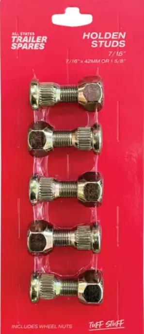 All States Trailer 7/16 Inch Holden Wheel Stud W/Nut X 5 R8414 1