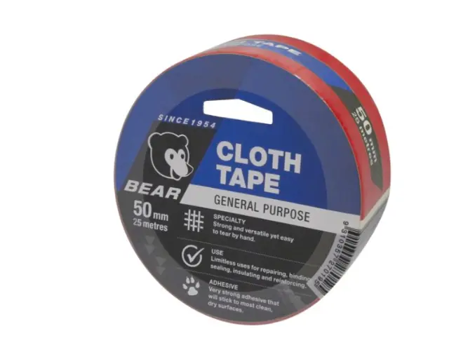 Bear Cloth Tape 50Mm X 25M Red 66623336617 1