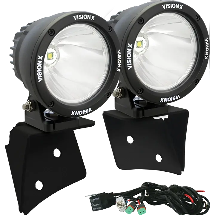 Vision X A Pillar Kit 4.5" Cannon Lights For '07-'18 Jeep Wrangler Jk 9888415 1