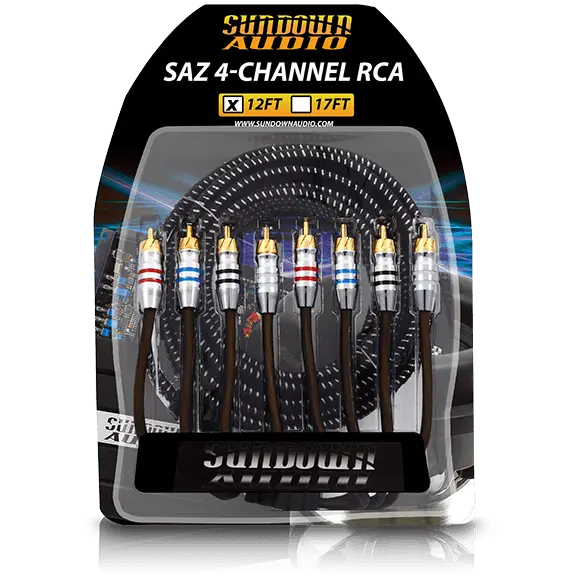 Sundown Audio Saz4-12Ft Saz 4-Channel Rca Interconnects 1