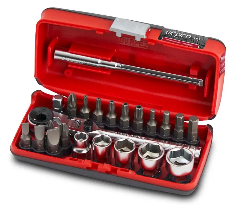 Sidchrome 23Pce Metric 1/4" Drive Pico Socket & Tool Set Scmt12141 1
