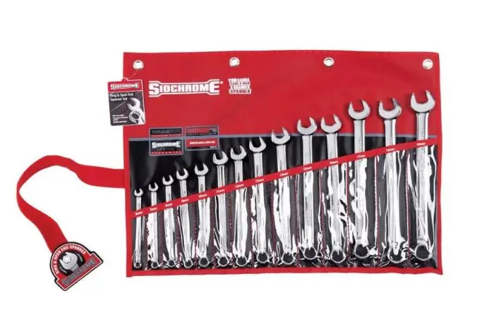 Sidchrome 14 Piece Ring & Open End Spanner Set Metric Scmt22210 1