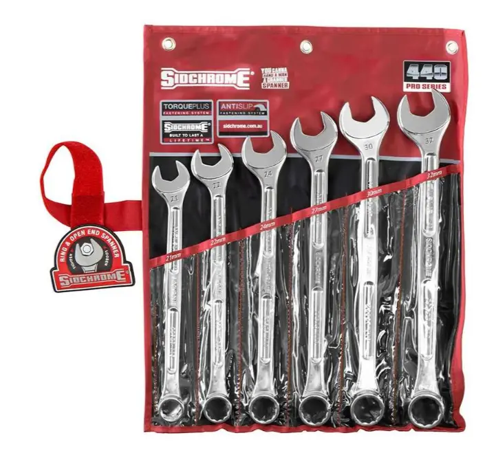 Sidchrome 440 Series 6 Piece Ring & Open End Metric Spanner Set Scmt22340 1