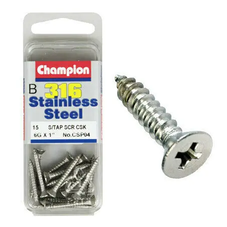 Champion Self Tapping Screws 6G X 1 “ Csp04 1