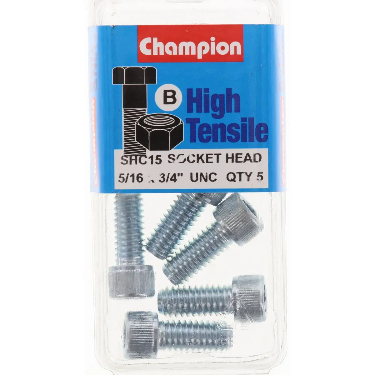 Champion Blister Screw Socket Head 5/16 X ¾ -Shc15 1