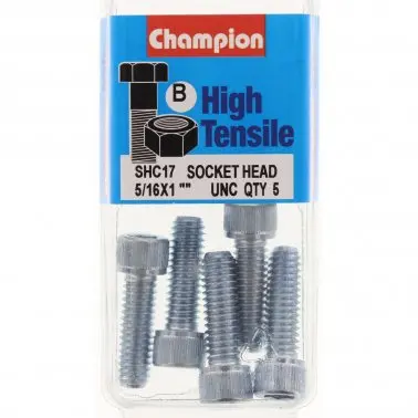 Champion Blister Screw Socket Head 5/16 X 1 -Shc17 1