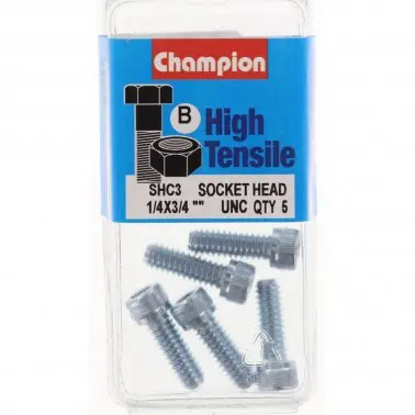 Champion Blister Screw Socket Head ¼ X ¾ -Shc3 1